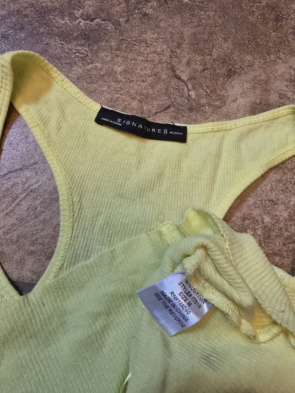 Light Yellow | SIGNATURE8 | Cropped Racerback - Picture 3 of 3